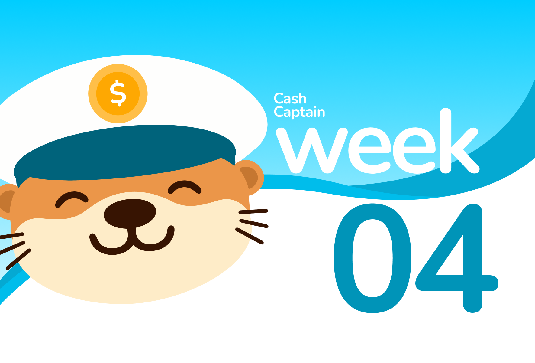 Cash Captain Week 04 changelog cover with mascot