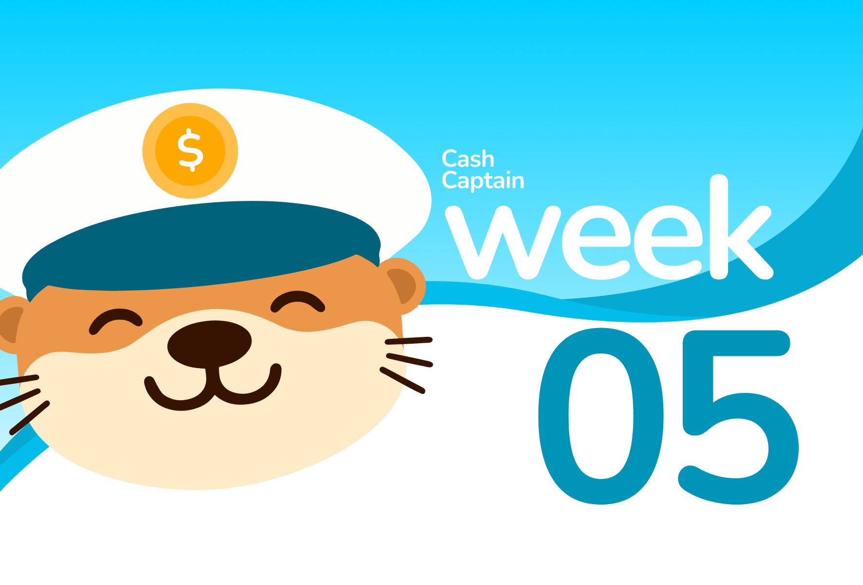 Cash Captain Week 05 changelog cover with mascot